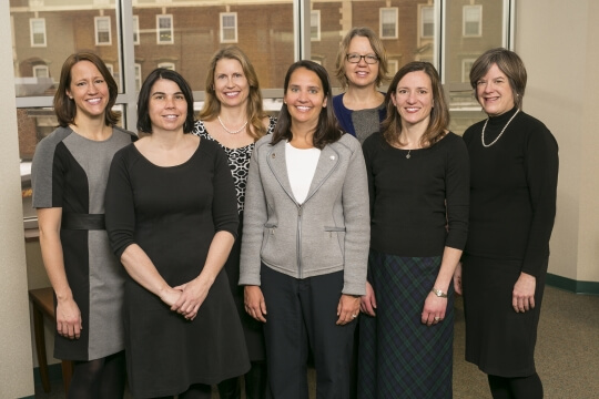 The current all-female team of physicians at St. Luke’s OB/GYN (left to right) provide care to women of all ages: Dr. Claire Maloff, Dr. Melissa Miller, Dr. Elisabeth Revoir, Dr. Aimee VanStraaen, Dr. Judith Johnson, Dr. Jennifer Boyle and Dr. Susan Goltz
